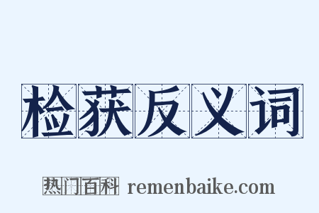 检获反义词是什么意思的图片